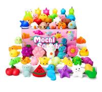 JOYIN Juguetes de Mochi, Paquete de 100 Mini Mochi niños, Juguetes Mochi Kawaii para Aliviar el Estrés, Rellenos para Bolsas de Regalos con Caja de Almacenaje, Rellenos para Piñatas,Premios para Aulas