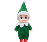 JOYIN Muñeco de Peluche de Elfo de Navidad Verde Pequeño Suave Accesorios Decoraciones Navidad Fiesta Disfraces