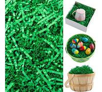 JOYIN Papel arrugado de hierba de Pascua de 12 onzas, relleno de cesta de Pascua verde puro para decoración de caza de huevos de Pascua, recuerdos de fiesta, decoración de Pascua, decoración de bolsa