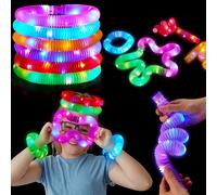 JOYIN Paquete de 12 varillas brillantes de Halloween, paquete de fiesta a granel, juguetes de tubo pop iluminados de Halloween, 6 colores para niños truco o trato, suministros de fiesta que brillan en