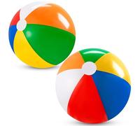JOYIN - Paquete de 2 Pelotas de Playa inflables de 20 Pulgadas, Pelotas de Playa arcoíris Grandes para Fiestas en la Piscina, Juguetes para Fiestas de Verano, Regalos
