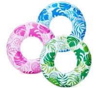 JOYIN Paquete de 3 inflables para Piscina, flotadores para niños y Adultos, con Hojas Tropicales, Ideal para Fiestas en la Playa