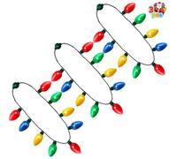 JOYIN Paquete de 3 Paquetes de 9 Bombillas de Navidad, Collar de Bombillas de Navidad, Collares para Adultos, niños, Vacaciones, Fiestas, Regalos, Accesorios de Navidad, Decoraciones de Navidad