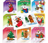 JOYIN Paquete de 48 libros para colorear de Navidad, mini folletos para colorear en 10 fundas con 10 personajes para niños, suministros de fiesta de Navidad, regalos de calcetines, bolsas de regalo