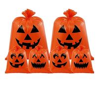 JOYIN Paquete de 6 bolsas de calabaza para césped o hojas festivas, decoraciones de Halloween, truco o trato, suministros para fiestas, bolsas gigantes de regalo, recuerdo de fiesta de Halloween