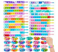 JOYIN Pop Fidget Toys, 25 Piezas de Regalos de Fiesta para niños de 4 a 8, 8 a 12 años, Pulseras antiestrés, Juguetes sensoriales, cumpleaños, premios de Carnaval, Bolsas de Regalos para niños
