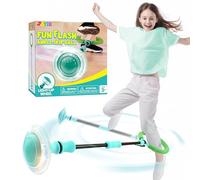 JOYIN Rueda oscilante con luz para niños, aro de Salto Intermitente, Pelota de Salto Intermitente, Pelota de Salto Plegable con luz, Pelota de Salto Intermitente