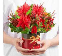 JOYIN Tarjetas de felicitaciσn navideρas 3D Forever Flower Tarjetas emergentes con sobres Tarjeta emergente festiva de Navidad para miembros de l