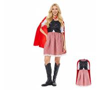 Joyincoser Disfraz de Caperucita Roja para mujer, disfraz de Caperucita Roja, capa para adultos, Halloween, carnaval, fiesta, cosplay, (L)