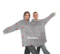 Joyincoser Sudaderas con capucha para parejas, pijamas de gran tamaño a juego, sudaderas divertidas para dos personas, regalos para parejas para él y ella, gris, Altoa única