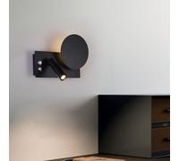 JOYINLED Aplique de pared con lámpara de lectura LED, lámpara de lectura de pared con conexión de carga USB 2.1A, cuello de cisne flexible giratorio 360 LED de 3W para dormitorio 3000K (negro)
