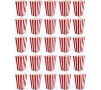 JOYISEN 25 bolsas de palomitas de maíz pequeñas de papel con rojo Snack Candybar bolsas para palomitas de maíz para fiestas, cumpleaños