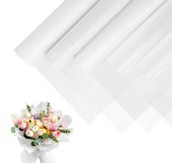 JOYIT 20 hojas de papel coreano para ramos, papel de regalo coreano, papel de regalo para ramo de flores para embalaje de manualidades, papel de flores para boda, cumpleaños, floristería (blanco)