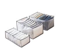 Joyivike 3 Piezas Ropa para Cajones, Caja Almacenamiento Ropa, Organizadores Cajones Plegables, para Toallitas, Calcetines, Camisetas, Pantalones para Armario