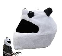 Joyivike Cubre Casco Moto, Funda para Casco Moto Peluche, Funda Protectora para Motocicleta, Funda para Casco De Motocicleta, Funda Casco integrales Moto para Hombres y Mujeres, Panda