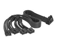 JOYJOM Adaptador de ángulo recto de 90 grados 12VHPWR 16AWG 600W PCIE 5.0 12+4 16 pines para RTX 4090 4080 3090TI 4070Ti GPU, 4 x 8 pines solo para fuente de alimentación modular Corsair (tipo B)
