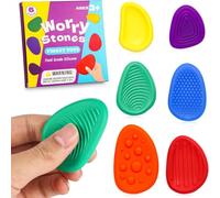 JoyJoyful Fidget Stones Juguetes para Niños Adultos, 6 Piezas Sensorial Autismo para Juguetes Antiestrés Autismo Juguetes Antiestrés Juguetes Fidget Squishy Toy Anxiety ADHD Toys, Calmante para el