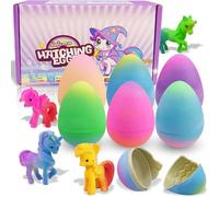 JoyJoyful Regalo Niña 3 4 5 6 7 8 9 Años, 6 PCS Unicornio Eclosionando Huevos Arcoíris, Juguetes Unicornios para Niñas 4-10 años, Regalos para Cumpleaños y Pascua