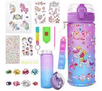 JoyJoyful Regalo Niña 5-12 Años, 600ml Unicornios Botella Agua, Manualidades Diamond Pintura, Actividades Creativas, Ideas Cumpleaños