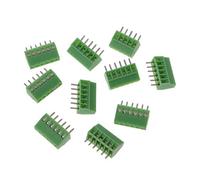 JOYKK 10 Piezas Tornillo de 6 Pines PCB montado Bloques de terminales Conector 2.54mm Pitch - Verde