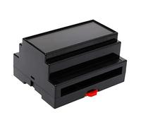 JOYKK Electrónica Caja de plástico DIN Rail Rail Caja de Conexiones Equipo electrónico - Negro