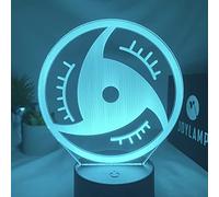 JoyLamp - Lámpara 3D Itachi Uchiha con Sharingan - LED de 16 colores con mando a distancia - Embalaje personalizado de Naruto Shippuden