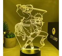 JoyLamp - Lámpara de cabecera de Naruto y Sasuke - Luz nocturna de manga y anime - Led con 16 colores y 6 tonos diferentes