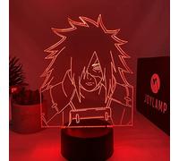 JoyLamp - Lámpara Madara Rinnegan 3d - Luz nocturna de Naruto con 16 colores led - Mando a distancia y embalaje incluidos