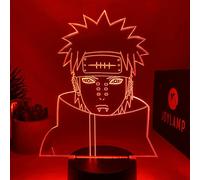 JoyLamp - Lámpara Naruto Shippuden 3D Pain Rikudo - LED de 16 colores con mando a distancia - Luz nocturna manga con conexión USB