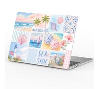 Joyland Carcasa rígida de plástico compatible con MacBook Air de 15 pulgadas M5 2026 M4 2025 M3 2024 M2 2023 A3448 A3241 A3114 A2941, mar, playa, caracola