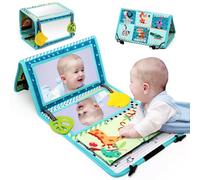 JoyLife Espejo Bebe Montessori 0 3 6 Meses,Juguete Sensorial y Educativo,Plegable Libro Interactivo de Tela Sensoriales,Tummy Time Juguetes Libros Blandos 0 a 12 Meses Regalo Bebe Recien Nacido