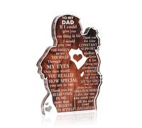 Joyline papΰ regali dalla figlia a mio padre sarai sempre il mio eroe di cuore di targa acrilica giorno di padri presente per la camera da letto per