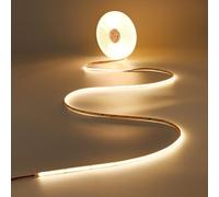 JOYLIT 15M Tiras LED COB 24V 3000K Blanco Cálido, 480LEDs/M CRI 90+ 10500LM Alto Brillo Dimmable Autoadhesivo Strip LED para Dormitorio, Armarios (Fuente de Alimentación No Incluida)
