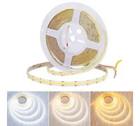 JOYLIT 24V Tira de LED COB CCT Impermeable 5M 640LEDs/M CRI 95+ 10000LM Alto Brillo, CE UL PRO 2700K-6000K Blanco Sintonizable Regulable Tira de Luz LED 90W IP65 para Comercial, Doméstico
