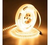 JOYLIT 24V Tira LED 5 Metros Blanco Cálido 3000K 7500LM Súper Brillo CRI 92+, CE Tiras Luce LED 120LEDs/M SMD 2835 90W Regulable Adhesiva Regleta LED para Comercial, Doméstico