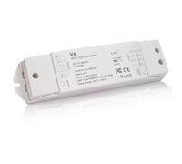 JOYLIT 4 En 1 Controlador LED de 4 Canales Para Tiras LED Monocromáticas, CCT, RGB y RGBW, DC 12-48V 5A/Canal PWM de 2.4GHz Regulable, Compatible con V1, V2, V3, VP, T1, T2, T3, T4 (Sin Mando Remoto)