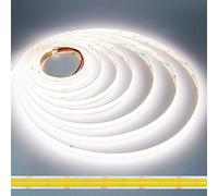 JOYLIT Tira de Luces LED COB 24V 5M Doble Fila 5000K 12900LM Alto Brillo CRI 95+ 125W, CE UL PRO+ Regulable 960LEDs/M Alta Densidad Blanco Día Adhesivo Strip Lights Para uso Industrial, Comercial