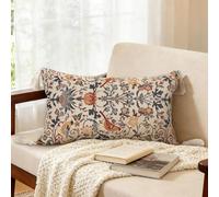 Joymaison Fundas Cojines 30x50 Juego de 1 Funda de Almohada Flores Pájaros Vintage Primavera Cojines Fundas Florale Verano Suave Jacquard Rectangular Cojine Decorativas para Sofá Salón Silla