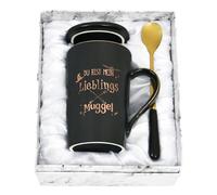 Joymaking Divertida taza de regalo con texto en alemán "Du bist mein Lieblings Mugggel Weihnachten Geschenkidee für Freund Freundin Klassenkamerad Geschenk zum Geburtstag Weihnachten,400ml Schwarz