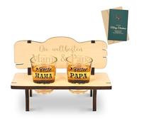 Joymaking Juego de banco de chupito y vasos de chupito - Regalo para padres, los mejores regalos para papá y mamá en Navidad