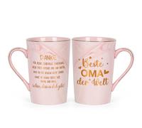 Joymaking Taza de café para abuela, regalo de cumpleaños, taza con texto en alemán "Beste Oma der Welt", regalo para el día de la madre, Navidad, regalo de cumpleaños, impresión en ambos lados, taza