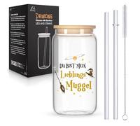 Joymaking Vasos con tapa y pajitas para café helado, cócteles, licor de fruta, té helado, soda, 17 oz, vasos largos Harry regalos para adultos, artículo para fans, decoración
