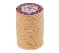 joyMerit 130M 0.5mm Cordón de Hilo Encerado Costura de Cuero Costura a Mano Joyería Artesanal - Beige, Individual