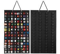 JOYMOMO Hot Wheels - Expositor de ruedas calientes para colgar con organizador de almacenamiento para ruedas calientes con capacidad para 60 coches de juguete (sin accesorios) (negro)