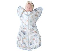 JOYNCLEON Saco de dormir para bebé, 0,5 Tog, autocalmante para un mejor sueño y moro Reflex, 100% algodón, transpirable, seguro con libertad para las piernas para 0-6 meses (azul, medio (4-7,5 kg))