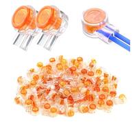 Joynine 100 Conectores Empalme UY | Conectores para Cables Telefónicos | Conectores Splice para Telecomunicaciones | Conector Agrupación 2 Puertos | AWG 21-26 | Instalación Rápida y Segura (Naranja)