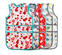 Joyo roy Baberos impermeables Baberos de alimentación Baberos para niños pequeños Baberos de plástico Baberos para bebés para comer Babero de destete Baberos para bebé niña