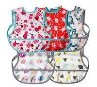 Joyo roy Baberos para bebés para niñas Baberos para bebés para comer Baberos de plástico Baberos impermeables Baberos para niños pequeños Baberos para bebe niña Baberos para niños pequeños
