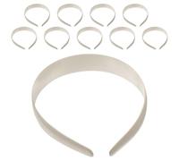 JOYOFREELY 10 Unidades Diadema Gruesa de Plástico Beige para Mujer y Niña, Lisa Dientes, Adecuado para Manualidades y Uso Diario, Sujeta Accesorios de Cabello Comodidad