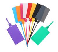 JOYOFREELY 100 Etiquetas de Envío de Equipaje de Plástico Cadena para Logística y Embalaje, Resistentes y Convenientes para Evitar Pérdida de Información Color Aleatorio